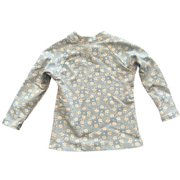 Minnow Swim Shirt Size 1 Blue Floral Girls Longsleeve Rash Guard Sun Block (4) - Picture 6 of 8